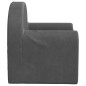 vidaXL Sofá para niños felpa suave gris antracita vidaXL Sofá para niños felpa suave gris antracita