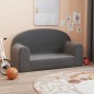 vidaXL Sofá para niños de 2 plazas felpa suave gris antracita vidaXL Sofá para niños de 2 plazas felpa suave gris antracita