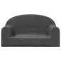 vidaXL Sofá para niños de 2 plazas felpa suave gris antracita vidaXL Sofá para niños de 2 plazas felpa suave gris antracita