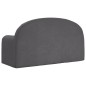 vidaXL Sofá para niños de 2 plazas felpa suave gris antracita vidaXL Sofá para niños de 2 plazas felpa suave gris antracita