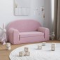 vidaXL Sofá cama para niños de 2 plazas felpa suave rosa vidaXL Sofá cama para niños de 2 plazas felpa suave rosa