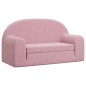 vidaXL Sofá cama para niños de 2 plazas felpa suave rosa vidaXL Sofá cama para niños de 2 plazas felpa suave rosa