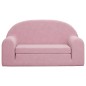 vidaXL Sofá cama para niños de 2 plazas felpa suave rosa vidaXL Sofá cama para niños de 2 plazas felpa suave rosa