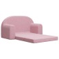 vidaXL Sofá cama para niños de 2 plazas felpa suave rosa vidaXL Sofá cama para niños de 2 plazas felpa suave rosa
