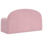 vidaXL Sofá cama para niños de 2 plazas felpa suave rosa vidaXL Sofá cama para niños de 2 plazas felpa suave rosa