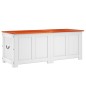 vidaXL Baúl de almacenaje con tapa madera de acacia marrón y blanco vidaXL Baúl de almacenaje con tapa madera de acacia marrón y blanco