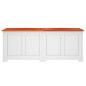 vidaXL Baúl de almacenaje con tapa madera de acacia marrón y blanco vidaXL Baúl de almacenaje con tapa madera de acacia marrón y blanco