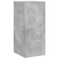 vidaXL Muebles TV pared con LED 4 pzas madera ingeniería gris hormigón
