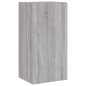 vidaXL Muebles TV pared con LED 5 pzas madera ingeniería gris Sonoma vidaXL Muebles TV pared con LED 5 pzas madera ingeniería gris Sonoma