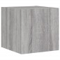 vidaXL Muebles TV pared con LED 5 pzas madera ingeniería gris Sonoma vidaXL Muebles TV pared con LED 5 pzas madera ingeniería gris Sonoma