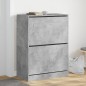 vidaXL Mueble zapatero 2 cajones abatibles gris hormigón 80x42x108 cm vidaXL Mueble zapatero 2 cajones abatibles gris hormigón 80x42x108 cm