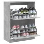vidaXL Mueble zapatero 2 cajones abatibles gris hormigón 80x42x108 cm vidaXL Mueble zapatero 2 cajones abatibles gris hormigón 80x42x108 cm