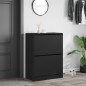 vidaXL Mueble zapatero con 2 cajones abatibles negro 80x42x108 cm vidaXL Mueble zapatero con 2 cajones abatibles negro 80x42x108 cm