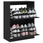 vidaXL Mueble zapatero con 2 cajones abatibles negro 80x42x108 cm vidaXL Mueble zapatero con 2 cajones abatibles negro 80x42x108 cm