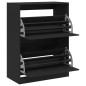 vidaXL Mueble zapatero con 2 cajones abatibles negro 80x42x108 cm vidaXL Mueble zapatero con 2 cajones abatibles negro 80x42x108 cm