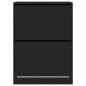 vidaXL Mueble zapatero con 2 cajones abatibles negro 80x42x108 cm vidaXL Mueble zapatero con 2 cajones abatibles negro 80x42x108 cm
