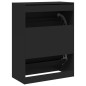 vidaXL Mueble zapatero con 2 cajones abatibles negro 80x42x108 cm vidaXL Mueble zapatero con 2 cajones abatibles negro 80x42x108 cm