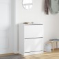 vidaXL Mueble zapatero con 2 cajones abatibles blanco 80x42x108 cm vidaXL Mueble zapatero con 2 cajones abatibles blanco 80x42x108 cm