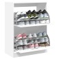 vidaXL Mueble zapatero con 2 cajones abatibles blanco 80x42x108 cm vidaXL Mueble zapatero con 2 cajones abatibles blanco 80x42x108 cm