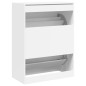 vidaXL Mueble zapatero con 2 cajones abatibles blanco 80x42x108 cm vidaXL Mueble zapatero con 2 cajones abatibles blanco 80x42x108 cm