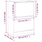 vidaXL Mueble zapatero con 2 cajones abatibles blanco 80x42x108 cm vidaXL Mueble zapatero con 2 cajones abatibles blanco 80x42x108 cm