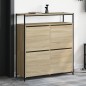 vidaXL Mueble zapatero 4 cajones abatibles roble Sonoma 100x34x112 cm vidaXL Mueble zapatero 4 cajones abatibles roble Sonoma 100x34x112 cm