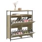 vidaXL Mueble zapatero 4 cajones abatibles roble Sonoma 100x34x112 cm vidaXL Mueble zapatero 4 cajones abatibles roble Sonoma 100x34x112 cm