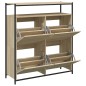 vidaXL Mueble zapatero 4 cajones abatibles roble Sonoma 100x34x112 cm vidaXL Mueble zapatero 4 cajones abatibles roble Sonoma 100x34x112 cm