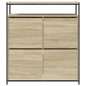 vidaXL Mueble zapatero 4 cajones abatibles roble Sonoma 100x34x112 cm vidaXL Mueble zapatero 4 cajones abatibles roble Sonoma 100x34x112 cm