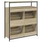 vidaXL Mueble zapatero 4 cajones abatibles roble Sonoma 100x34x112 cm vidaXL Mueble zapatero 4 cajones abatibles roble Sonoma 100x34x112 cm