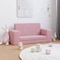 vidaXL Sofá cama para niños de 2 plazas felpa suave rosa vidaXL Sofá cama para niños de 2 plazas felpa suave rosa