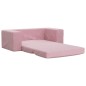 vidaXL Sofá cama para niños de 2 plazas felpa suave rosa vidaXL Sofá cama para niños de 2 plazas felpa suave rosa