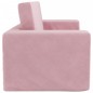 vidaXL Sofá cama para niños de 2 plazas felpa suave rosa vidaXL Sofá cama para niños de 2 plazas felpa suave rosa