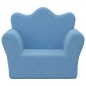 vidaXL Sofá para niños felpa suave azul vidaXL Sofá para niños felpa suave azul