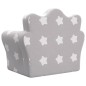vidaXL Sofá cama de niños felpa suave gris claro con estrellas vidaXL Sofá cama de niños felpa suave gris claro con estrellas
