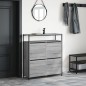 vidaXL Mueble zapatero 4 cajones abatibles gris Sonoma 100x34x112 cm