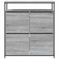 vidaXL Mueble zapatero 4 cajones abatibles gris Sonoma 100x34x112 cm
