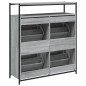 vidaXL Mueble zapatero 4 cajones abatibles gris Sonoma 100x34x112 cm