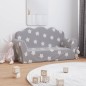 vidaXL Sofá de niños de 2 plazas felpa suave gris claro con estrellas vidaXL Sofá de niños de 2 plazas felpa suave gris claro con estrellas