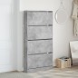 vidaXL Mueble zapatero 4 cajones abatibles gris hormigón 80x21x163,5cm vidaXL Mueble zapatero 4 cajones abatibles gris hormigón 80x21x163,5cm