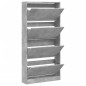 vidaXL Mueble zapatero 4 cajones abatibles gris hormigón 80x21x163,5cm vidaXL Mueble zapatero 4 cajones abatibles gris hormigón 80x21x163,5cm