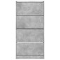 vidaXL Mueble zapatero 4 cajones abatibles gris hormigón 80x21x163,5cm vidaXL Mueble zapatero 4 cajones abatibles gris hormigón 80x21x163,5cm