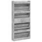 vidaXL Mueble zapatero 4 cajones abatibles gris hormigón 80x21x163,5cm vidaXL Mueble zapatero 4 cajones abatibles gris hormigón 80x21x163,5cm