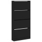 vidaXL Mueble zapatero con 4 cajones abatibles negro 80x21x163,5 cm vidaXL Mueble zapatero con 4 cajones abatibles negro 80x21x163,5 cm