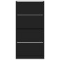 vidaXL Mueble zapatero con 4 cajones abatibles negro 80x21x163,5 cm vidaXL Mueble zapatero con 4 cajones abatibles negro 80x21x163,5 cm