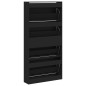 vidaXL Mueble zapatero con 4 cajones abatibles negro 80x21x163,5 cm vidaXL Mueble zapatero con 4 cajones abatibles negro 80x21x163,5 cm