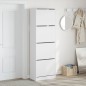 vidaXL Mueble zapatero con 4 cajones abatibles blanco 60x34x187,5 cm vidaXL Mueble zapatero con 4 cajones abatibles blanco 60x34x187,5 cm