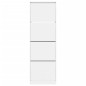 vidaXL Mueble zapatero con 4 cajones abatibles blanco 60x34x187,5 cm vidaXL Mueble zapatero con 4 cajones abatibles blanco 60x34x187,5 cm