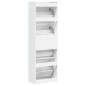vidaXL Mueble zapatero con 4 cajones abatibles blanco 60x34x187,5 cm vidaXL Mueble zapatero con 4 cajones abatibles blanco 60x34x187,5 cm