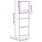 vidaXL Mueble zapatero con 4 cajones abatibles blanco 60x34x187,5 cm vidaXL Mueble zapatero con 4 cajones abatibles blanco 60x34x187,5 cm